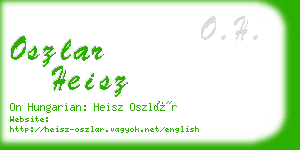 oszlar heisz business card